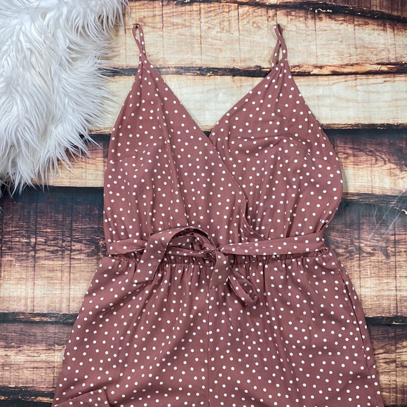 a new day Pink Mauve Polka Dot Jumpsuit - Picture 2 of 11